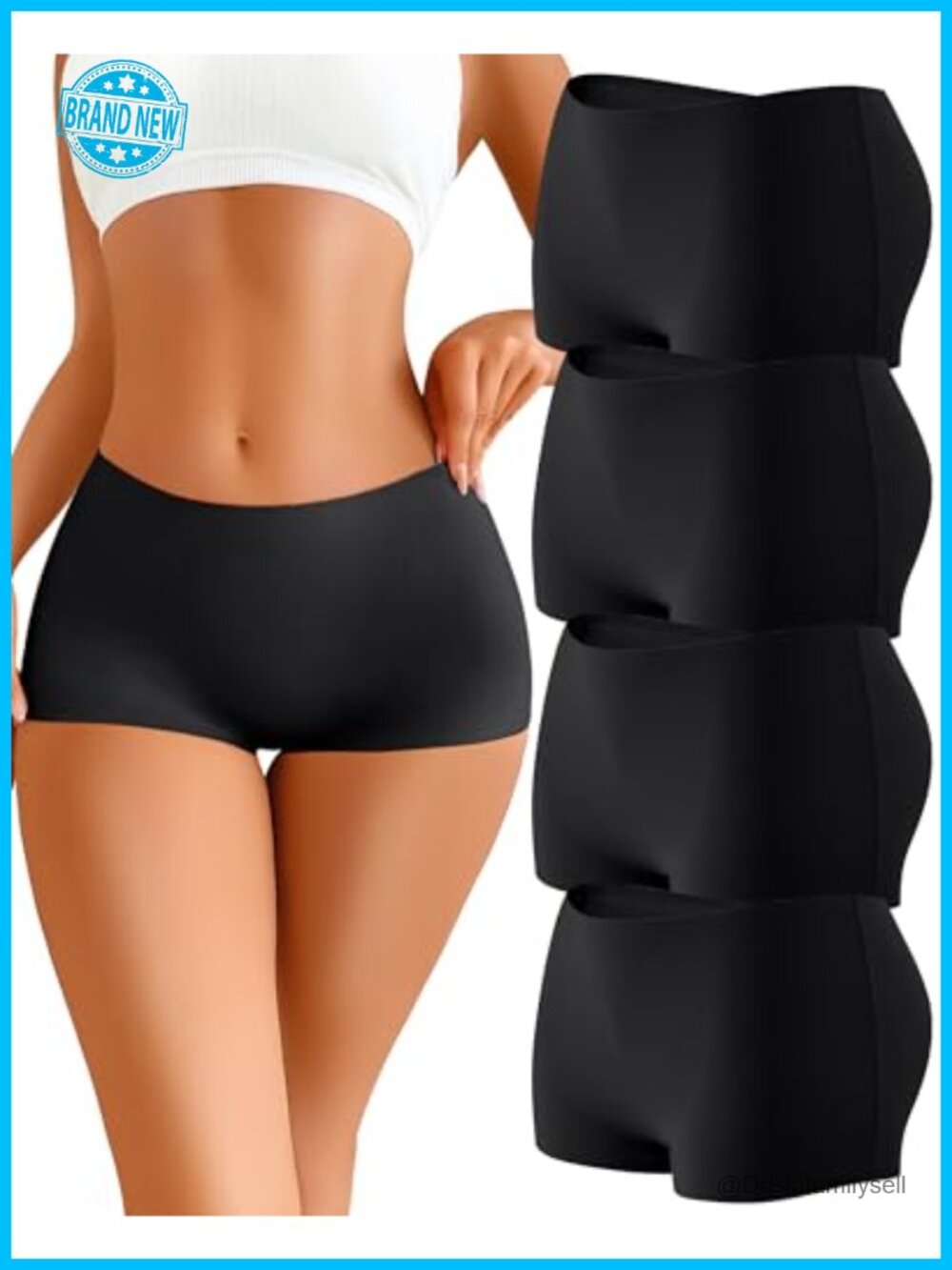 Seamless Boy Shorts Underwear No Show Boxer Briefs Panties Slim Fit